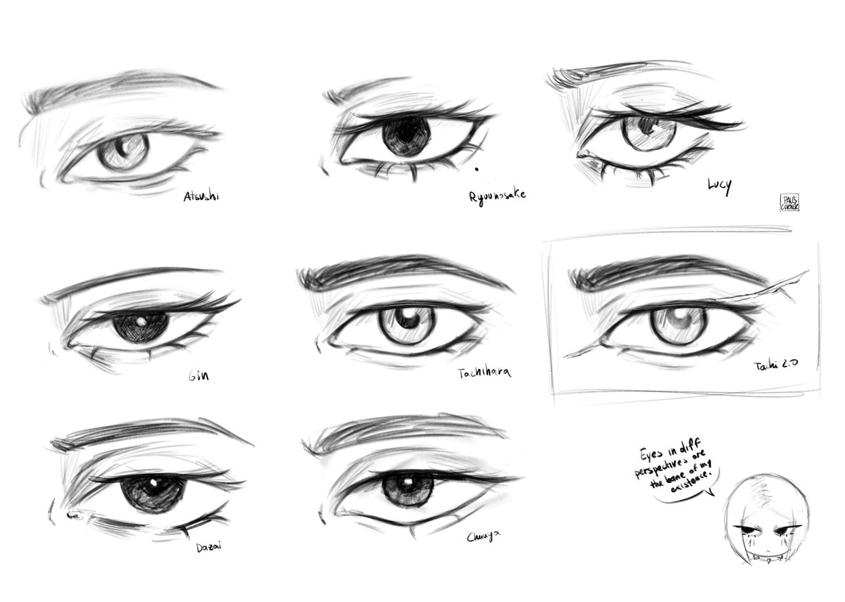 I remembered months ago i saw someone drawing each characters eyes and I’m trying to fight this block #bsd