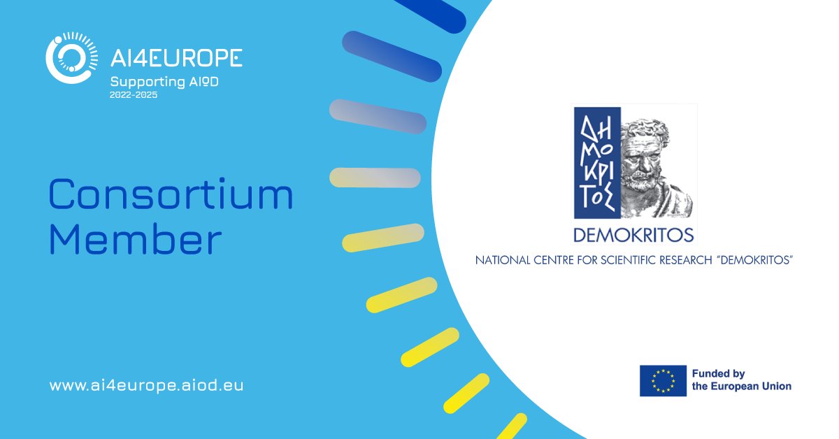 AI-on-Demand Platform (@aiondemand) on Twitter photo Would you like to meet another member of our consortium? 🤝
<a href="/NCSR_Demokritos/">NCSR Demokritos</a> is currently Greece's largest multidisciplinary research centre. It is organised into five independent institutes, each specialising in different #scientific fields.
They are making a real impact. 💪 Would you like to meet another member of our consortium? 🤝
<a href="/NCSR_Demokritos/">NCSR Demokritos</a> is currently Greece's largest multidisciplinary research centre. It is organised into five independent institutes, each specialising in different #scientific fields.
They are making a real impact. 💪