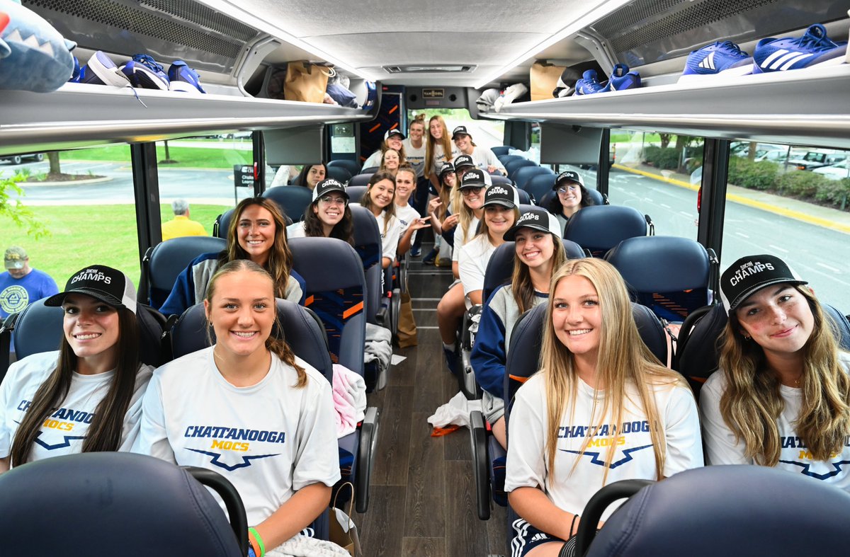 On the road - AGAIN!! Thanks to all the fans who came out to see us off and all who have supported the team all year. We can't do any of this without you!! #GoMocs #KeepTheFork #TallahasseeBound