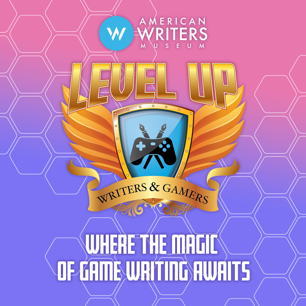 On May 24, a new exhibit opens at the @AWMuseum all about game writing! At Level Up: Writers & Gamers, visitors can explore the role of narrative and storytelling in gaming, from the advent of Dungeons & Dragons to immersive video games of today! americanwritersmuseum.org/level-up-write…