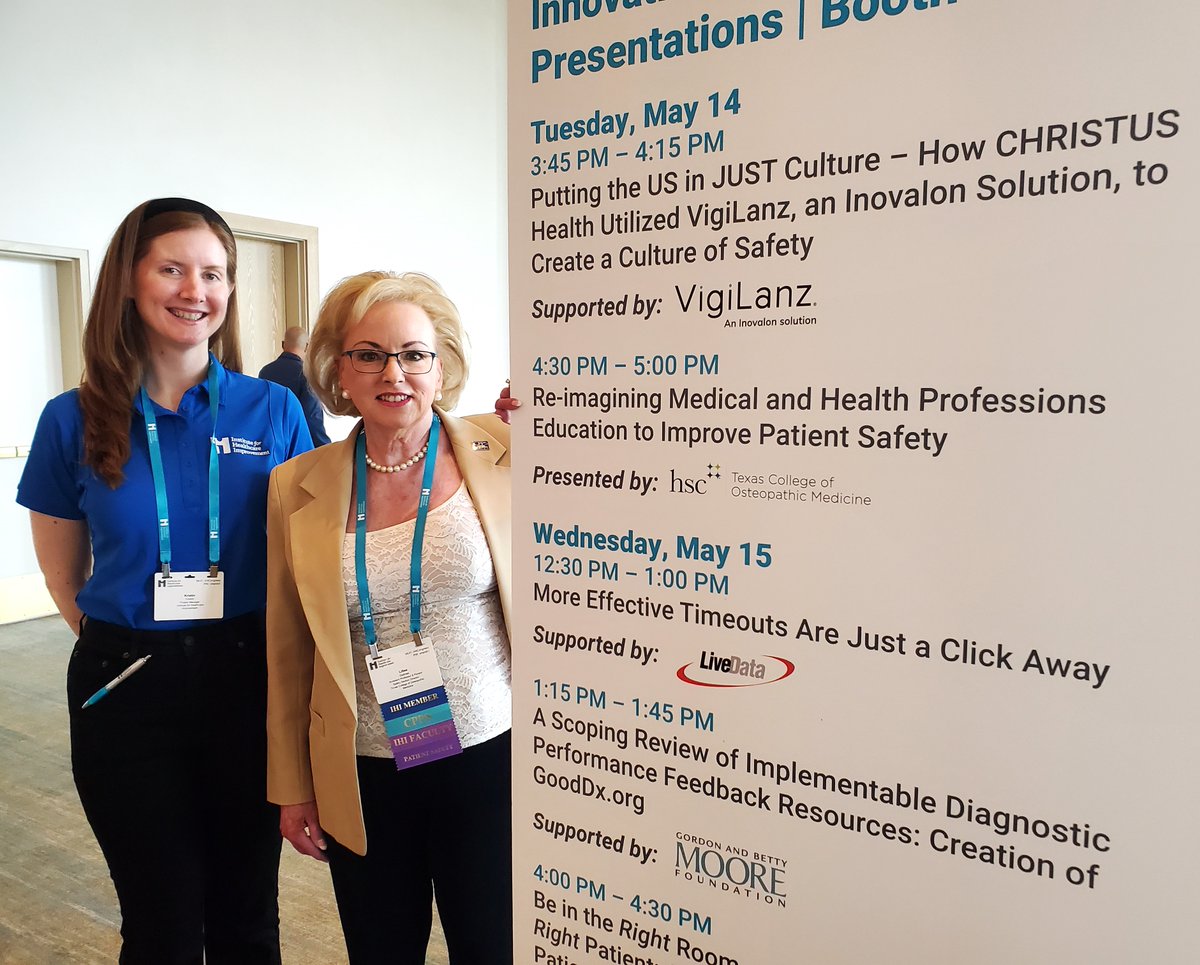 TCOM’s innovation is being presented nationally as Dr. Janet Lieto & Dr. Lillee Gelinas spoke at @TheIHI Patient Safety Congress. They presented TCOM’s Patient Safety course & how to reimagine medical & health professions education to improve patient safety. Simply amazing work!