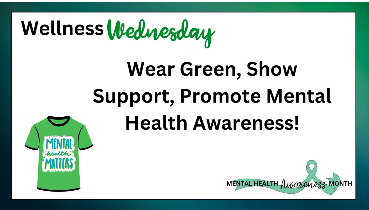 #WellnessWednesday as part of #MentalHealthAwarenessMonth - let's see your green selfies #Tulsa2gether!