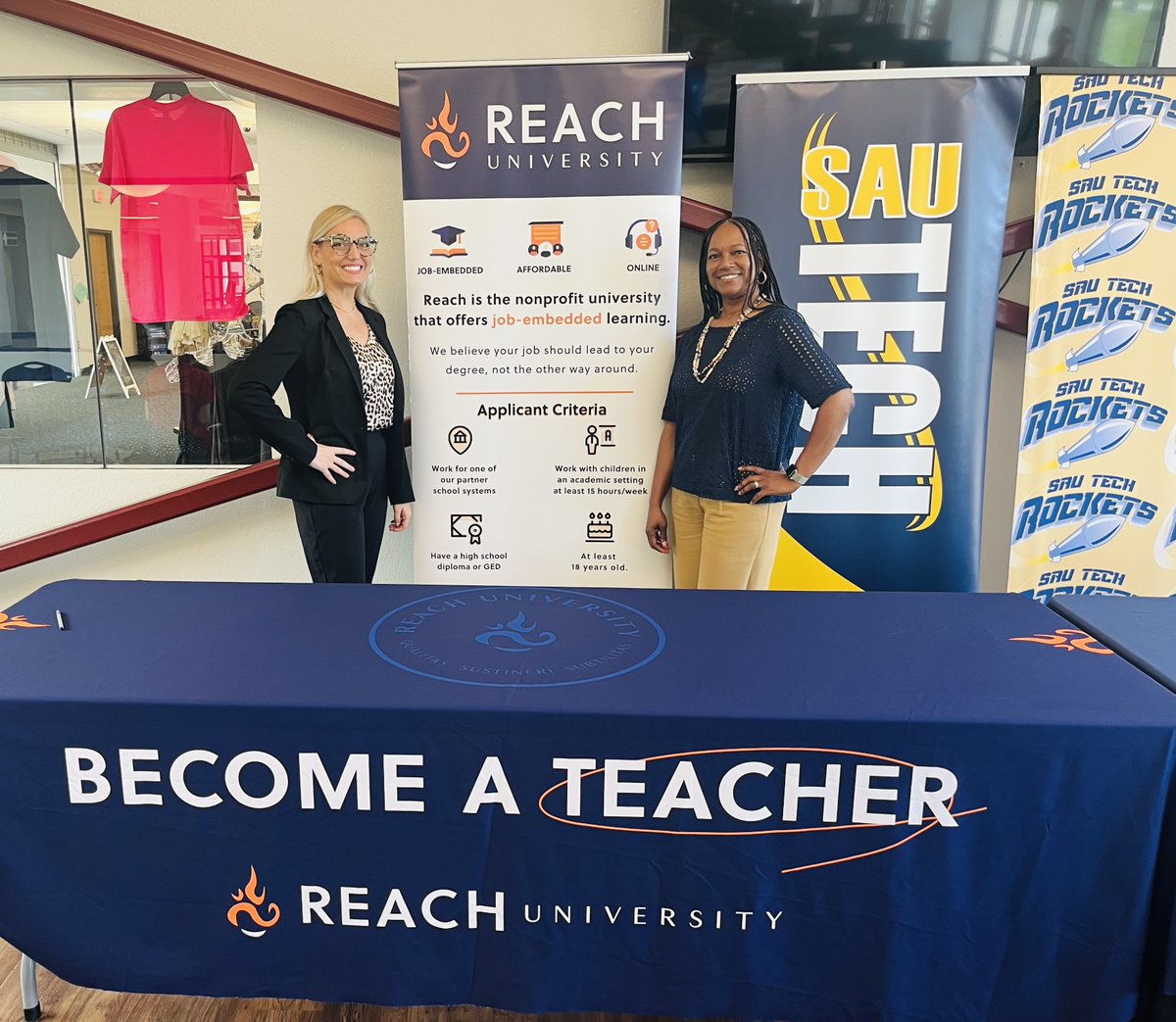 Announcement! Introducing @ReachUniversity newest “Associate to Bachelor’s Degree Transfer Pathway” community college partner, SAU Tech @sautech68! Starting today, 20 majors can transfer 100% of credits into Reach's #ApprenticeshipDegree program. 👏 reach.edu/post/announcem…