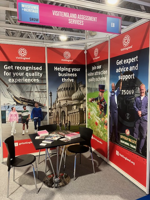 Great atmosphere at @MandHShow with @VisitEnglandBiz! Swing by stand E8 to discover how we can help your business thrive! See you there! 👋 #MandHShow #VisitorAttractions