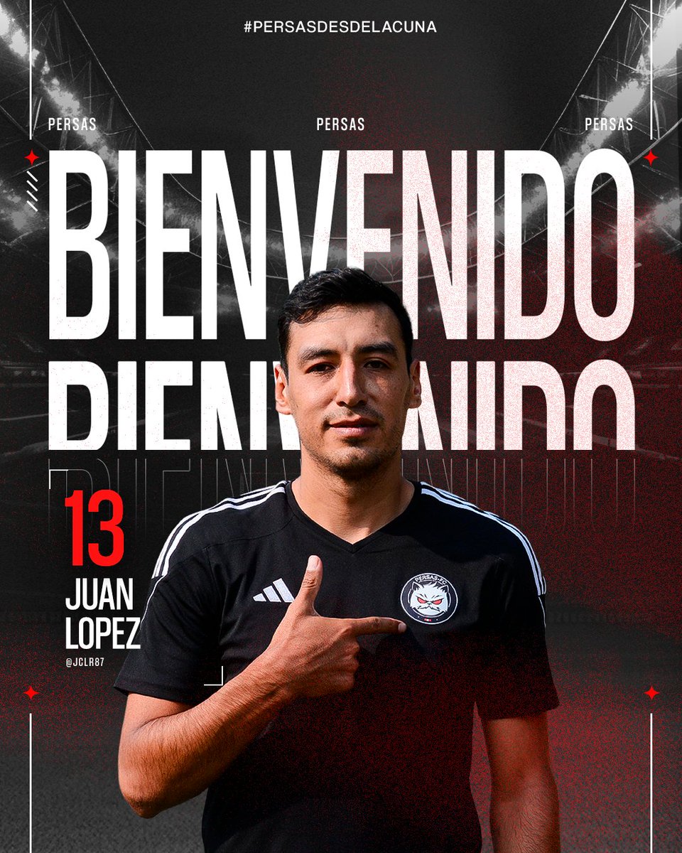 ¡LLEGÓ LA ARTILLERIA PESADA! ⚽🔥

Desde Belice 🇧🇿, con pasado en la Selección Mexicana de Socca, llega para reforzar la delantera de cara a la #KingsWorldCup, nuestro nuevo jugador 13, Juan 'Chino' Lopez! 🇲🇽🐈‍⬛

#PersasDesdeLaCuna🍫