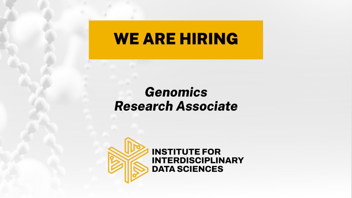 iids_uidaho's tweet photo. IIDS Now Hiring 

IIDS/GBRC is hiring a full-time Genomics Research Associate. They will assist in the operation &amp; maintenance of research equipment to produce cutting edge genome-scale data. 

Learn more about this opportunity and apply at https://t.co/Ss5xsAzFup https://t.co/Lcr5TWjAgV