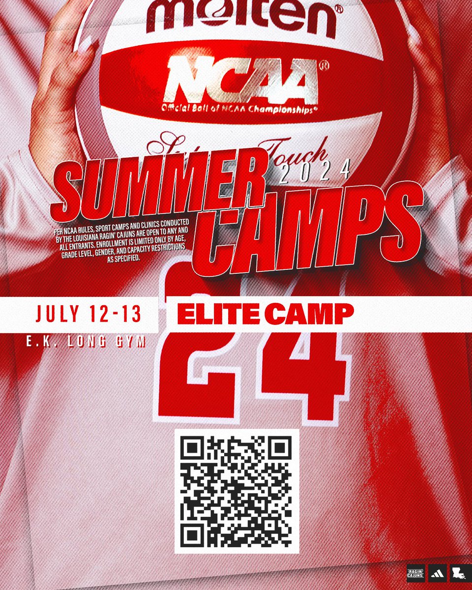 🌟 Be 𝐄𝐋𝐈𝐓𝐄 ‼️ Join us in July for our 𝐄𝐋𝐈𝐓𝐄 Camp! 𝗜𝗻𝗳𝗼 𝗮𝗻𝗱 𝗥𝗲𝗴𝗶𝘀𝘁𝗿𝗮𝘁𝗶𝗼𝗻 ⤵️ 🔗 RaginCajuns.com/VBcamps #GeauxCajuns