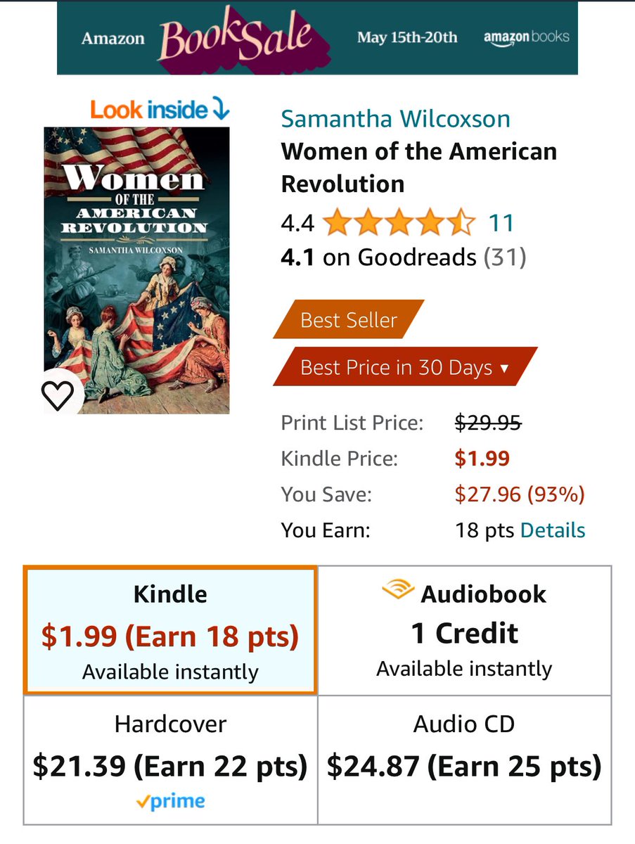 And now it has its very own orange banner!😃 Thank you, dear readers!💕 amazon.com/gp/aw/d/B0BHBQ… #WomensHistory #AmRev #kindlebook