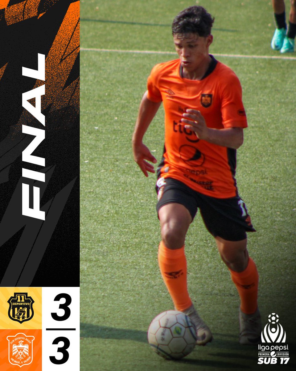 ¡Terminó el primer partido de #CuartosDeFinal!

#ÁguilaSub17 logró un buen resultado de visita.

#11Deportivo 💣 3-3 #Águila 🦅

Este domingo a buscar la clasificación a semis.👊

#VamosÁguila 🦅