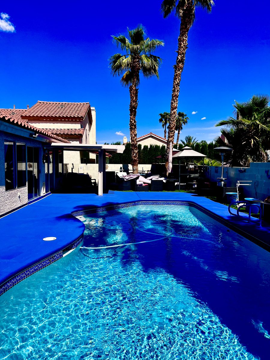 Cool deck is done. #lasvegas #thehostoflasvegas #party #pool #swimmingpool #poolparty