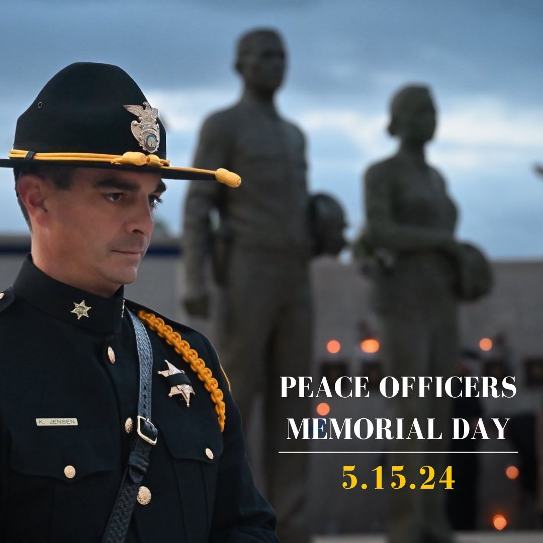Today we remember and honor America's peace officers who gave their lives protecting our communities. I am humbled to have authored legislation memorializing fallen officers Jon Coutchie and Nicholas Vella. #SD36 #NeverForget