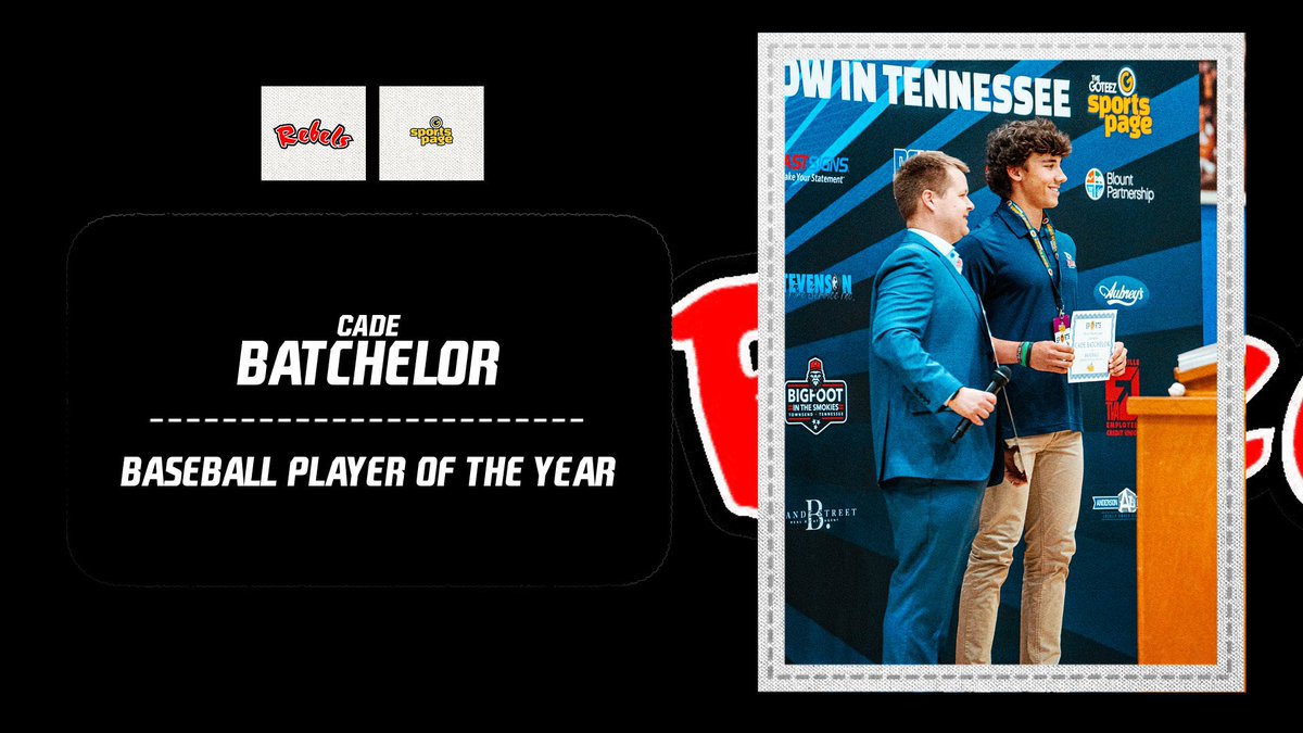 Congratulations to Cade Batchelor for winning The GoTeez Sports Page Large School Baseball Player of the Year.

#GoRebels | #MaryvilleMentality