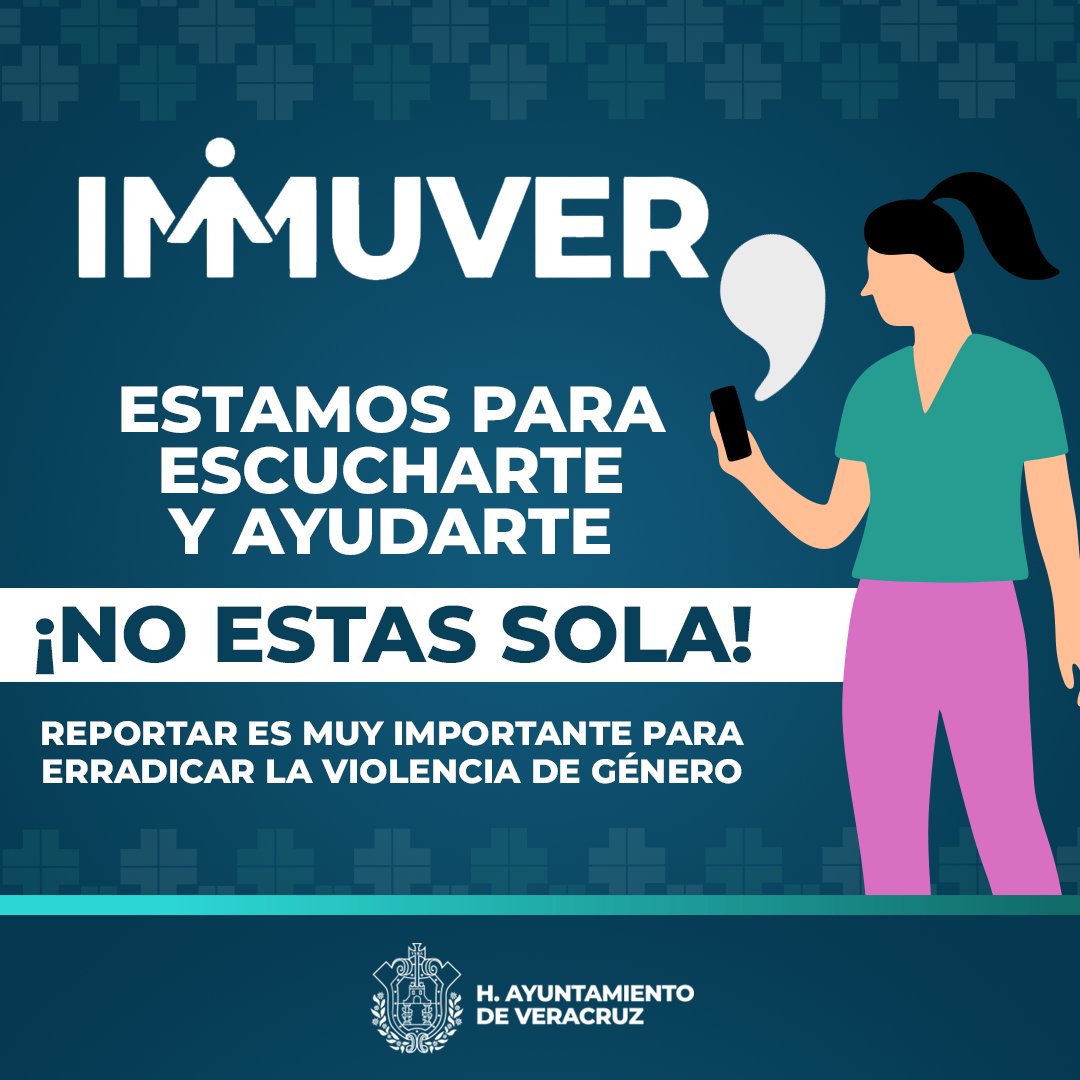 No te quedes en silencio, realiza tu reporte en el portal del Instituto Municipal de las Mujeres. Recibe seguimiento de manera confidencial y por personas calificadas. pavg.veracruzmunicipio.gob.mx/reportar.php