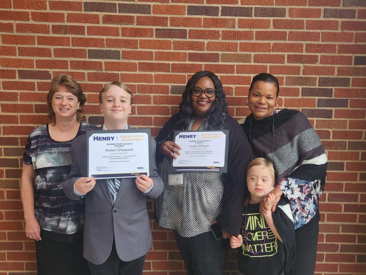 We want to congratulate our students for their board recognition for winning at state and qualifying for nationals NHD. @NHDGeorgia @NationalHistory @melanie_kellam @HenryCountyBOE