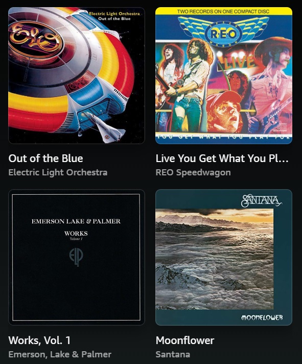 do you like any of these #1977albums? 
🎸  🎹   🎤   🥁

‼️Double Albums
#ElectricLightOrchestra #REOSpeedwagon #EmersonLakeandPalmer #Santana