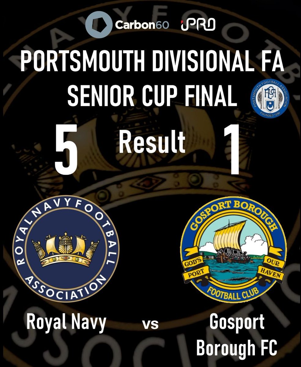 Result. 
Royal Navy 5-1 Gosport Borough FC
⚓️⚽️🏆