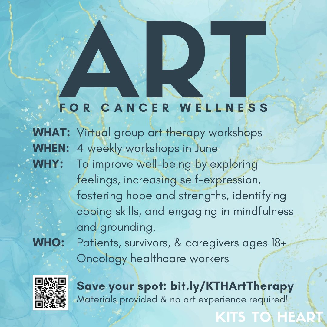 🎨 #Art helps people to express what words cannot—and you certainly don’t need any art experience to do so!

👉 Registration is now OPEN for our #summer workshops! Heal through the power of art.

‼️ Spots are very limited so please sign up ASAP: bit.ly/KTHArtTherapy