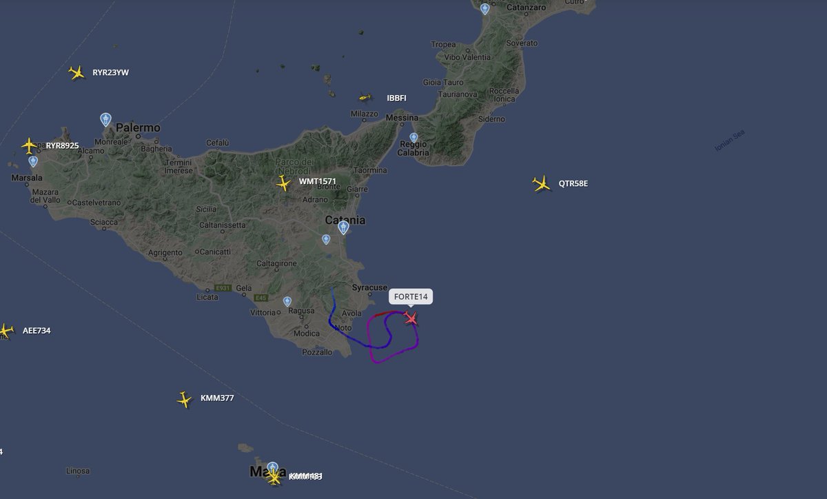 FORTE14 just leaving the base for its routine orbit over the Black Sea 🫡 #NATO #airdefense #CrimeaIsUkraine