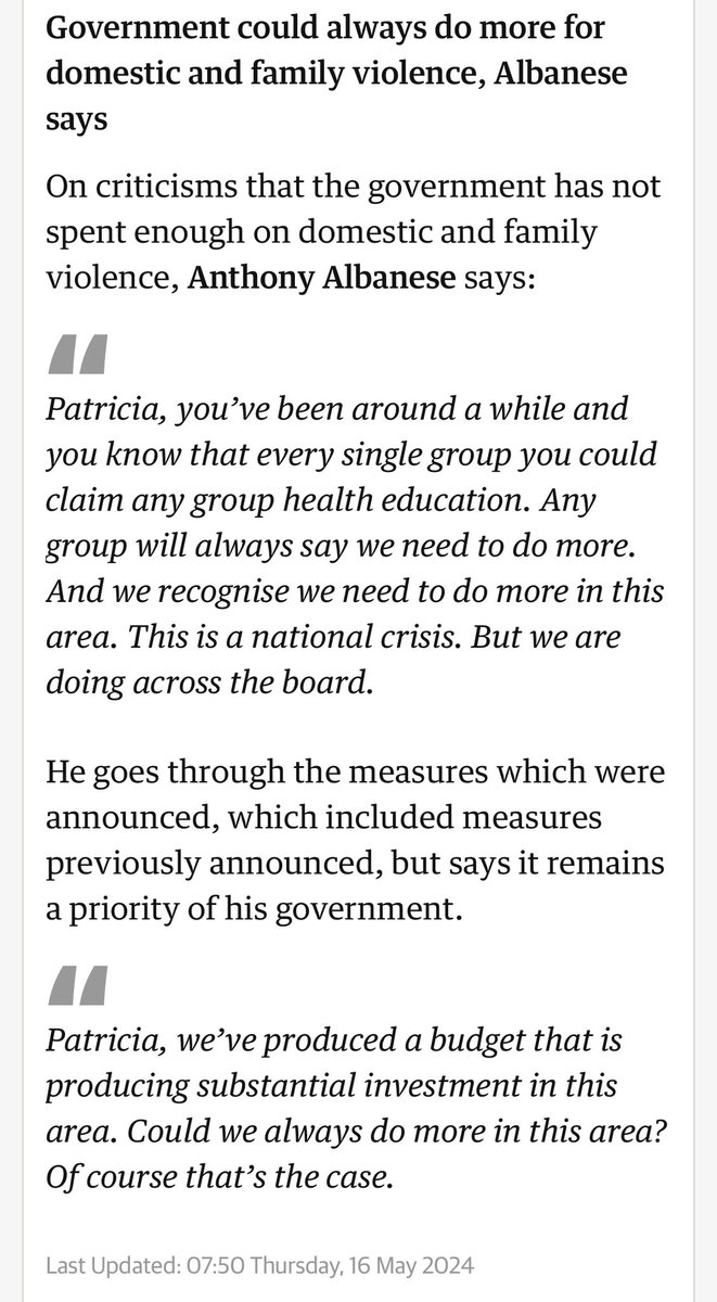 I have been around a while myself, covering women’s economic security and safety, and I personally wouldn’t call frontline women’s safety services — in the context of a 28 percent increase of intimate partner femicides — “any group” for whom we could do more.