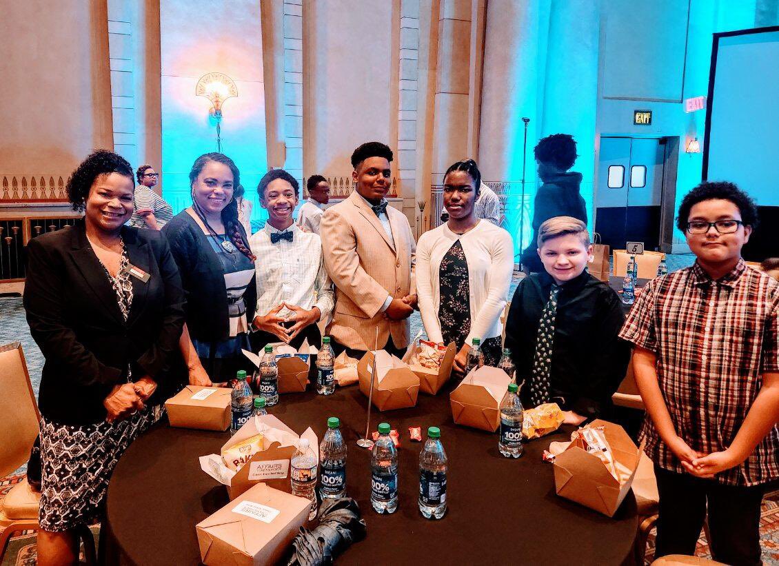 We have lots to celebrate! Our 7th grade students won the stock market competition and were recognized in Atlanta at The FOX! Access and Opportunities live @WMS_HCS . Thanks to our teachers and IEF (Murphy, Milligan, @melanie_kellam ). @Georgiaecon