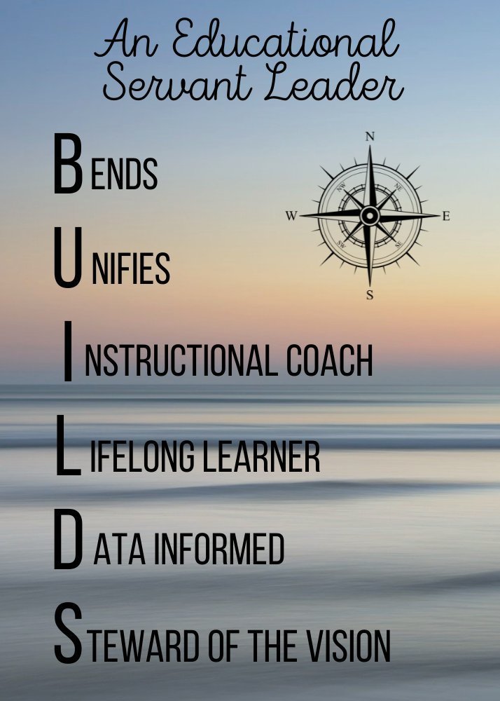 My interpretation of a servant leader: S/he BUILDS! Leaders need '...humility with courage and a relentless drive to solve important problems' (Fullan, 2020). 🧭