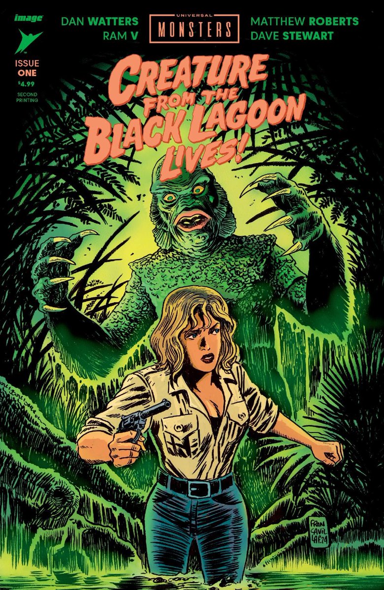 It’s no secret I’m a huge CREATURE FROM THE BLACK LAGOON fan so I was very excited to be asked to do a comic cover for the officially @UniversalHorror licensed CREATCH comic series at @Skybound. My cover is for the 2nd printing of the now sold out #1, and will be out on Jun 12th