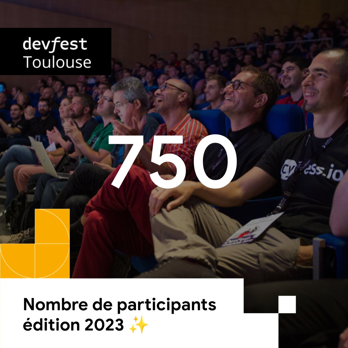 🚀✨ L’an dernier, vous étiez plus de 750 à participer au #DevFestToulouse !

Nous avons hâte de vous accueillir cette année avec encore plus de place, le 7 novembre 2024.

🎟️ N'oubliez pas que la billetterie Early bird pour le DevFest Toulouse 2024 ouvre le mardi 21 mai à 10h !