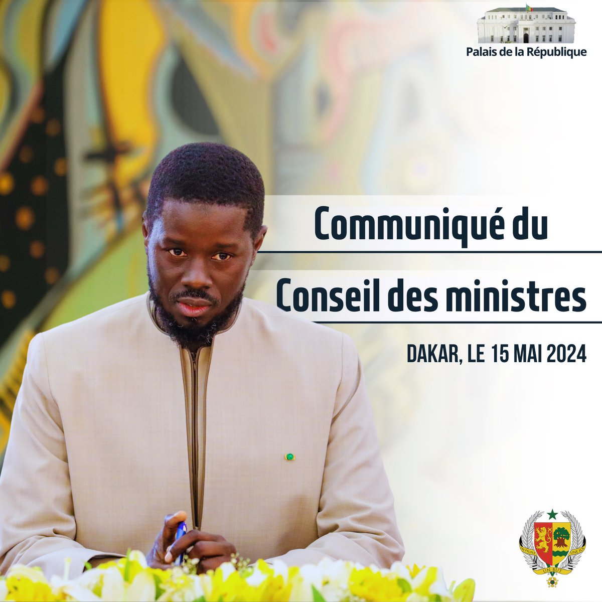 PR_Senegal's tweet photo. « Le @PR_Diomaye a demandé au Gouvernement d’accélérer les réformes juridiques et financières nécessaires pour inscrire l’artisanat dans la dynamique d’une croissance économique endogène et d’un entreprenariat national porteur de progrès social.» https://t.co/ACulxQIVor https://t.co/UOjGZqFf26