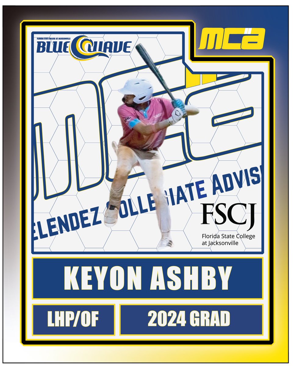 Congratulations to <a href="/AshbyKeyon/">keyon ashby</a> on his commitment to <a href="/FSCJBaseball/">FSCJ Baseball</a>. Wishing Keyon a successful career at Florida State College at Jacksonville. #mcabaseball #collegebaseball #committed #jucoroute #bluewavebaseball