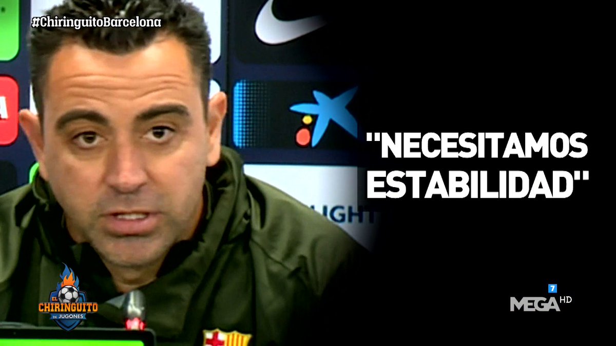 😳 XAVI...¿TIRA LA TOALLA? 

🙄 'Vamos a INTENTAR COMPETIR, la situación es MUY DIFÍCIL'.  #ChiringuitoBarcelona