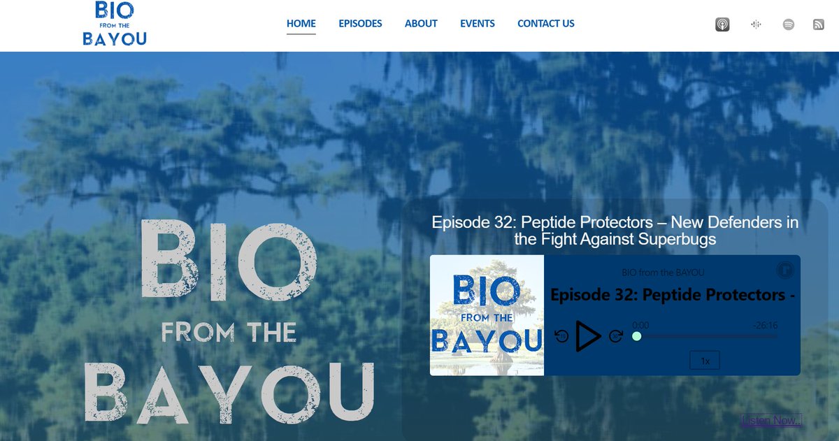 Peptide protectors! A Bio from the Bayou Podcast in which I am the guest.  @BIOfromtheBAYOU 
biofromthebayou.com/episode-32-pep…
