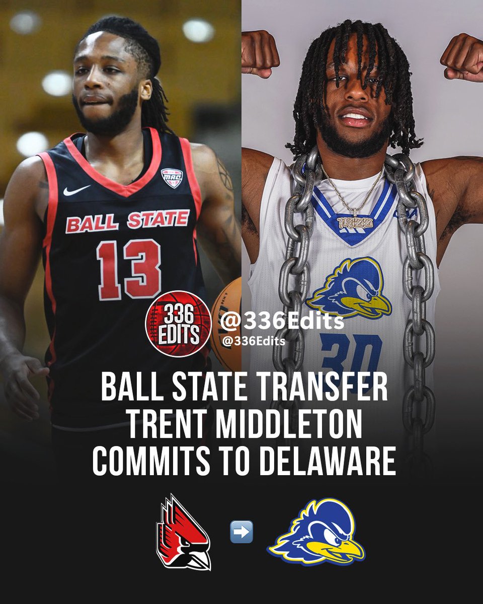 NEWS: Ball State transfer Trent Middleton has committed to Delaware, he tells 336Edits.

The 6-3 guard averaged 6.2 points and 2.6 rebounds this season.