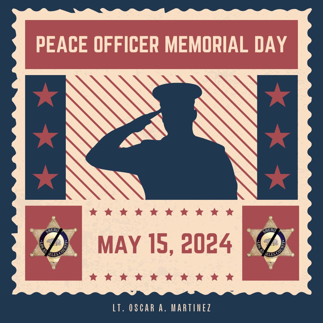 Today, we honor the brave men and women who have made the ultimate sacrifice in the line of duty. Their dedication to protecting our communities will never be forgotten. We stand in solidarity with their families and colleagues. 🕊️💙 #PeaceOfficerMemorialDay2024 #lasd