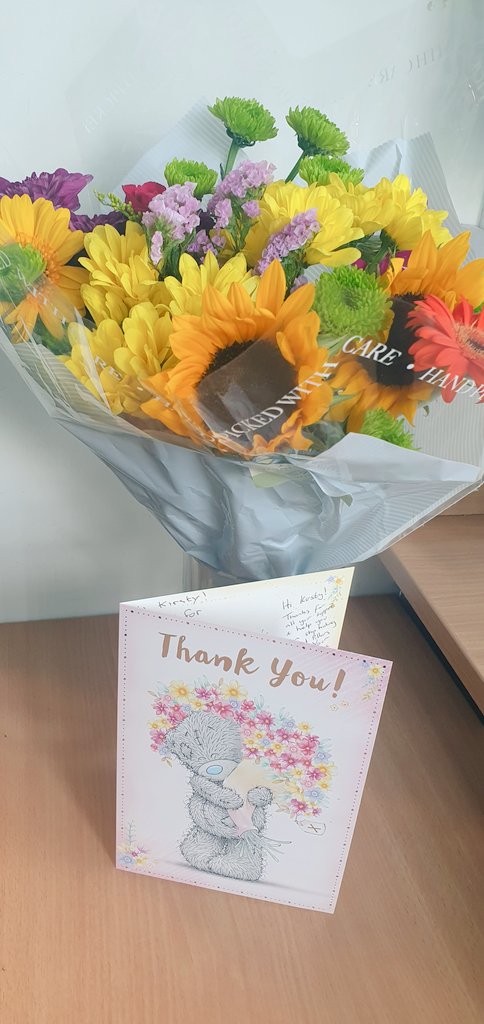 I was very humbled today to receive these lovely 💐 from my final year Food & Nutrition students, with so many kind messages in the card. Its been my pleasure to get to know you all this year & see you all at this stage... roll on graduation 🎓🥂🤳 #ProudOfUU #UlsterFND