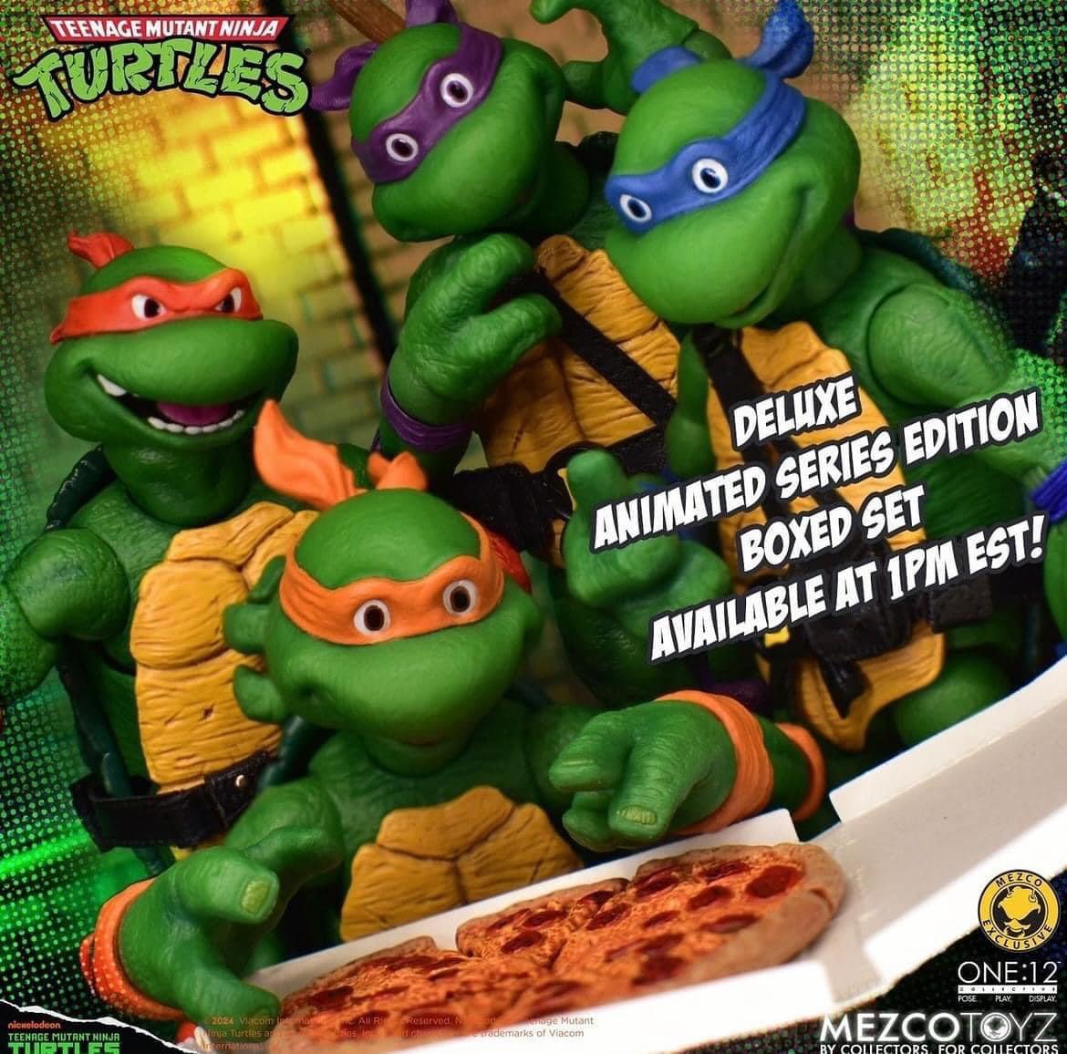 Mezco anunció un nuevo set de Tortugas, ahora basadas en la serie animada y con el mismo costo que las anteriores  $400 USD.

No soy fan de que utilicen el mismo cuerpo de las otras, solo los repintaron y cambiaron las cabezas las cuales siento no quedan bien.