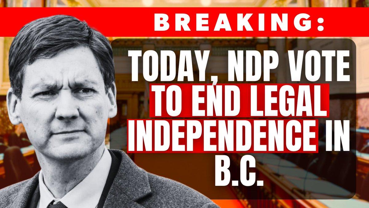 Tonight, the NDP will force Bill 21, the Legal Professions Act, through the Legislature with nearly 275 clauses left undebated. This move will significantly weaken legal independence in B.C. 😲 #bcpoli