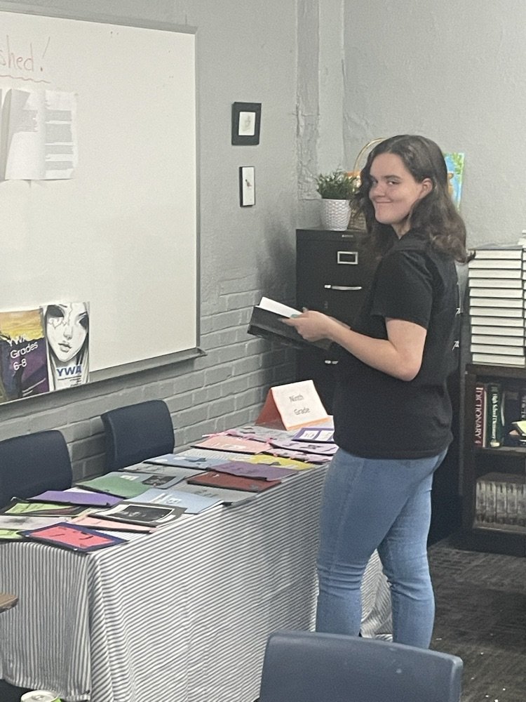 Indianola English classes celebrated their yearlong poetry writing projects today with readings and some snacks!
#LivingtheLegacyFocusedontheFuture