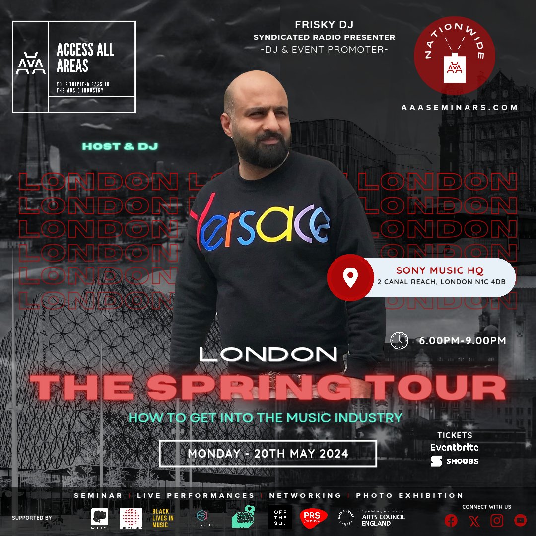 Introducing 3 of panelists <a href="/McBushkin/">MC BUSHKIN</a> #janeacethompson <a href="/isthatscully/">Scully</a> for our London event on Mon May 20! Catch them at #AccessAllAreas hosted at 1 of world biggest labels <a href="/SonyMusicUK/">Sony Music UK</a> on Mon May 20

Tix are now SOLD OUT!
Host <a href="/FriskyDJ/">FriskyDJ</a>
Mod <a href="/queen_raffaella/">RAFFAELLA COLEMAN</a>
Sponsored <a href="/PRSforMusic/">PRS for Music</a>