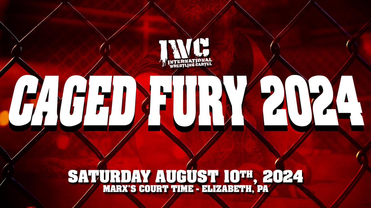 Feuds and Careers will end inside of the 15-foot high STEEL CAGE when IWC's annual blockbuster event, CAGED FURY, returns on August 10th! Tickets available now at iwcwrestling.ticketleap.com/caged-fury-202…