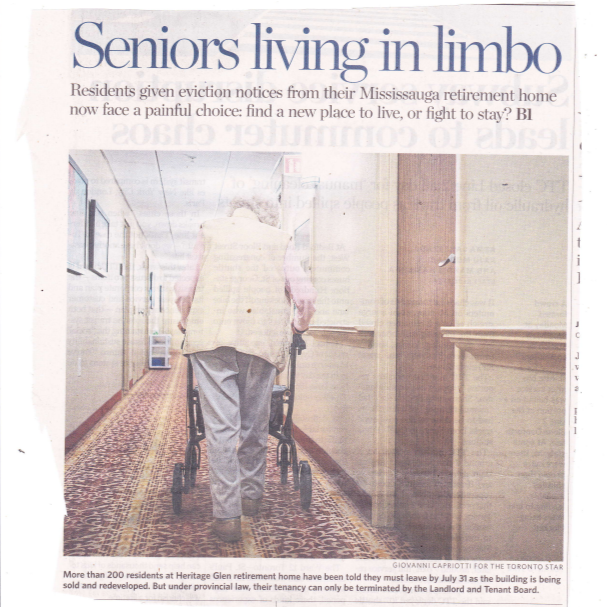 '200+ residents at Heritage Glen retirement home have been told they must leave by July 31 as the building is being sold & redeveloped'- @TorontoStar Mass evicting seniors is heartless. What's @fordnation got 2 say about it? Nothing! Online action here: bit.ly/3QL9HTf