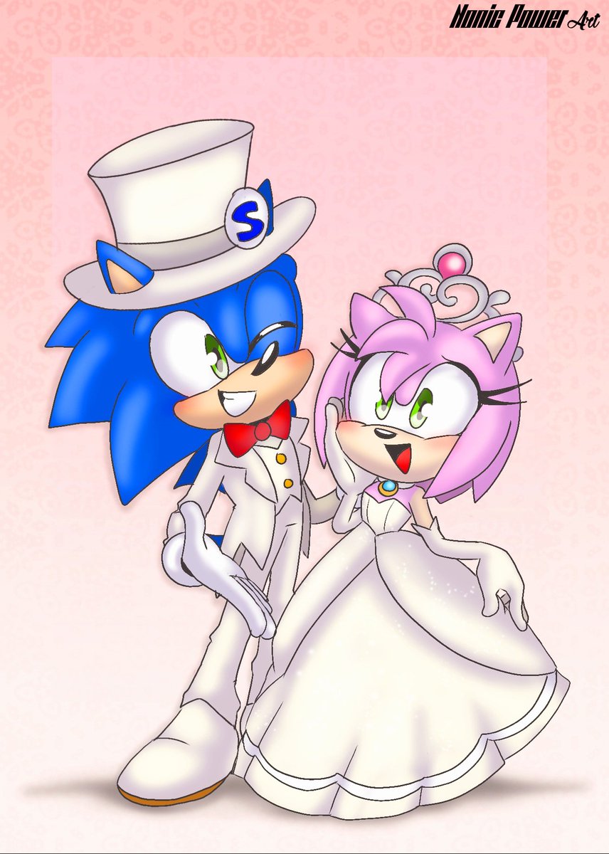 #sonamy #sonicfanart #sonicart #SonicTheHedgehog #Amy #AmyRoseFanart 
Sonic and Amy wedding ✨️💖