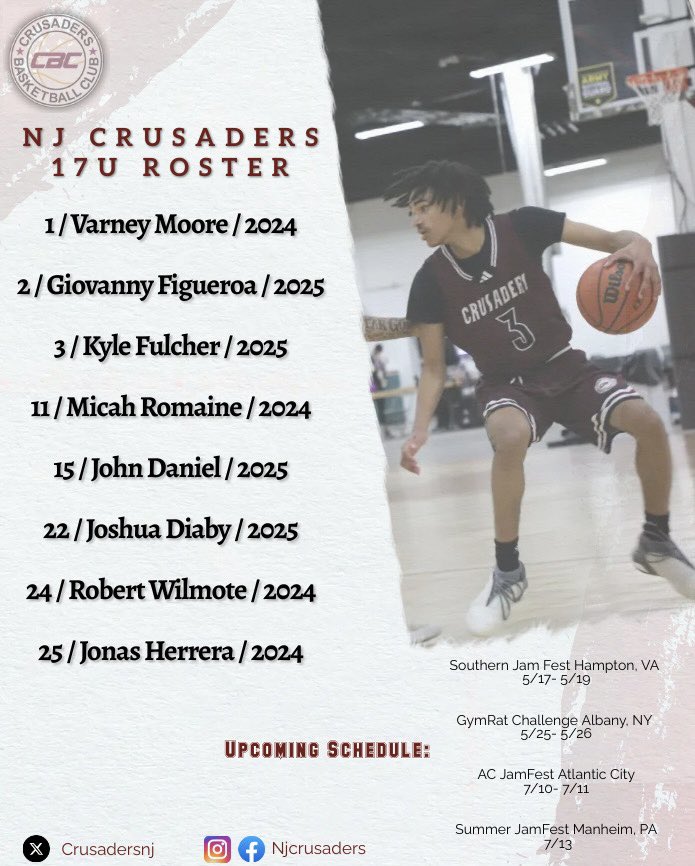 Be on the lookout for our 17U Platinum Squad this weekend playing in Hampton, VA <a href="/hoopgroup/">ricky dixon</a> Southern Summer JamFest. Lots of talent, hope to you see there 🏀
-
<a href="/HoopGroupHQ/">Hoop Group HQ</a> #hoopgroup #livecircuit