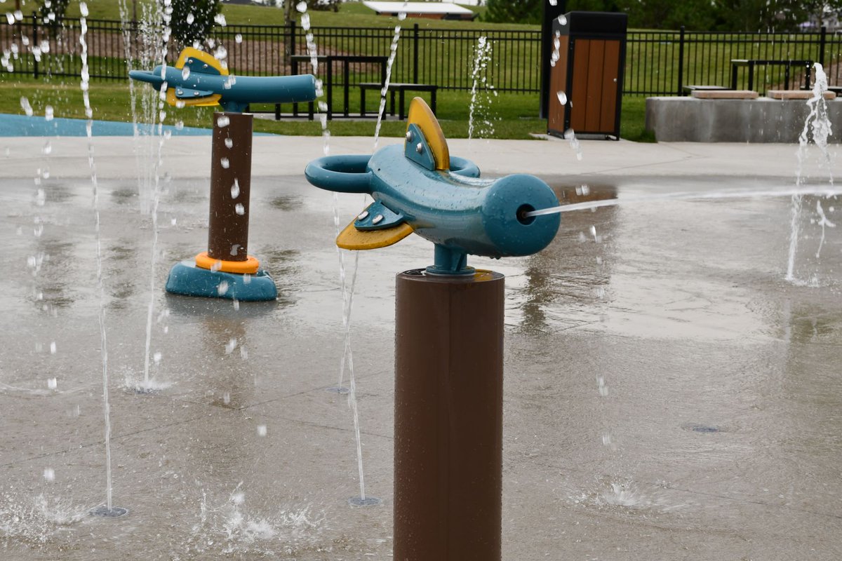 Splash-tastic times are almost upon us! Two of the city's three spray parks are set to open this coming Friday. Their daily operations will look a bit different this year, as the city continues its water conservation efforts. Read more 👉 lethbridge.ca/news/posts/wat… #yql