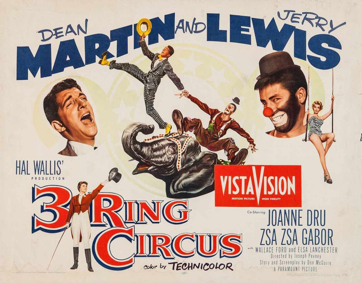 A Dean Martin & Jerry Lewis rarity in 35mm! 3 RING CIRCUS (1954) is our classic comedy matinee this Saturday & Sunday, May 18th & 19th, at 10:00am. Tickets: buff.ly/3xZcstn