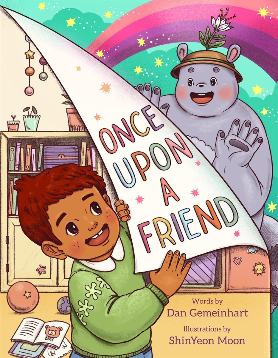 'Once Upon a Friend tells the story of a young reader, and their favorite beloved book character.' —@DanGemeinhart mrschureads.blogspot.com/2024/05/once-u…