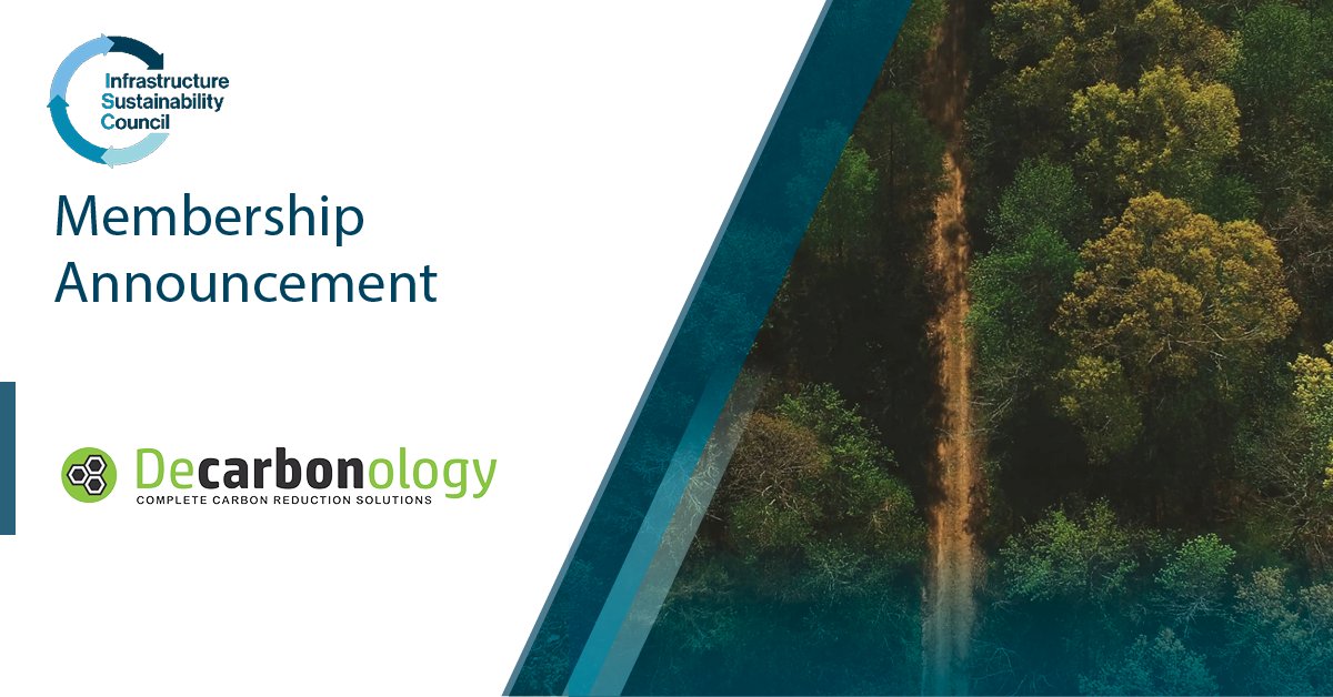We welcome @Decarbonology who has joined the Infrastructure Sustainability Council (ISC) as a member.

Find out more 👉 loom.ly/OdcH6QY

#ISC #ISCmembership #sustainableinfrastructure #buildingtomorrow