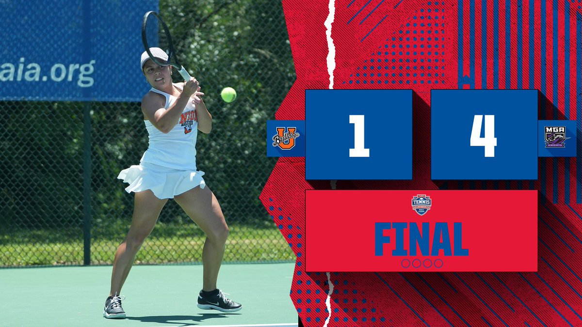 🎾FINAL

@UnionBulldogs dropped a hard-fought match to No. 5 Middle Georgia State in the #NAIAWTennis National Championship second round

Liliana Drukerova scored Union's lone point with a 2-6, 6-0, 6-3 win at No. 1 singles

Union ends the season 17-7 overall record

#AACWTEN