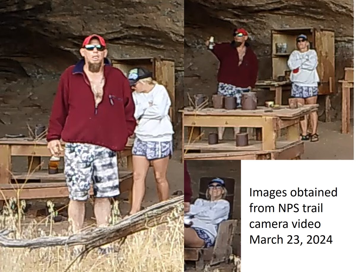 Law enforcement rangers at Canyonlands National Park are seeking help from the public to identify these suspects involved in an archeological theft incident at Cave Spring Cowboy Camp. Learn more at: nps.gov/cany/learn/new…