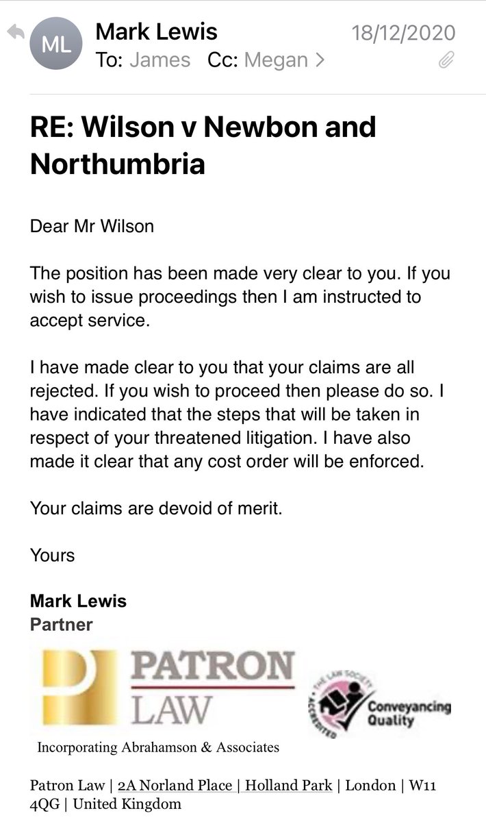 A classic of the Mark Lewis genre. “Your claims are devoid of merit.” “I have also made it clear that any costs order will be enforced.” Three years later, one of his clients is dead, two are facing bankruptcy, and one is going to lose his home. Why has this happened?