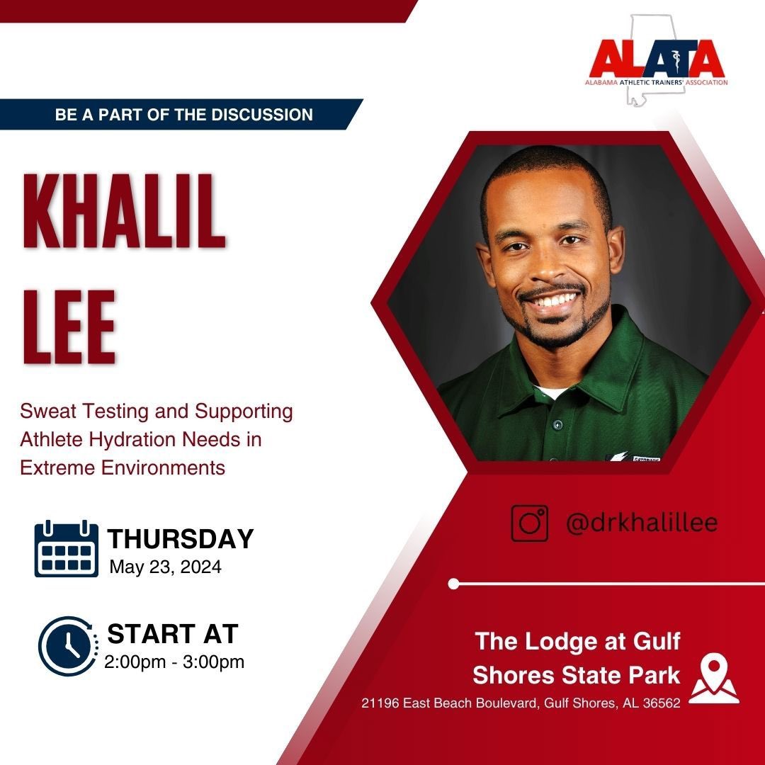 Khalil Lee, PhD, CSCS, will be presenting on “Sweat Testing and Supporting Athlete Hydration Needs in Extreme Environments” @GatoradeSport